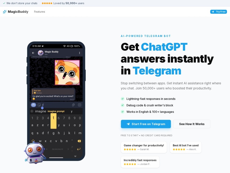 Magicbuddy Chatgpt In Telegram preview