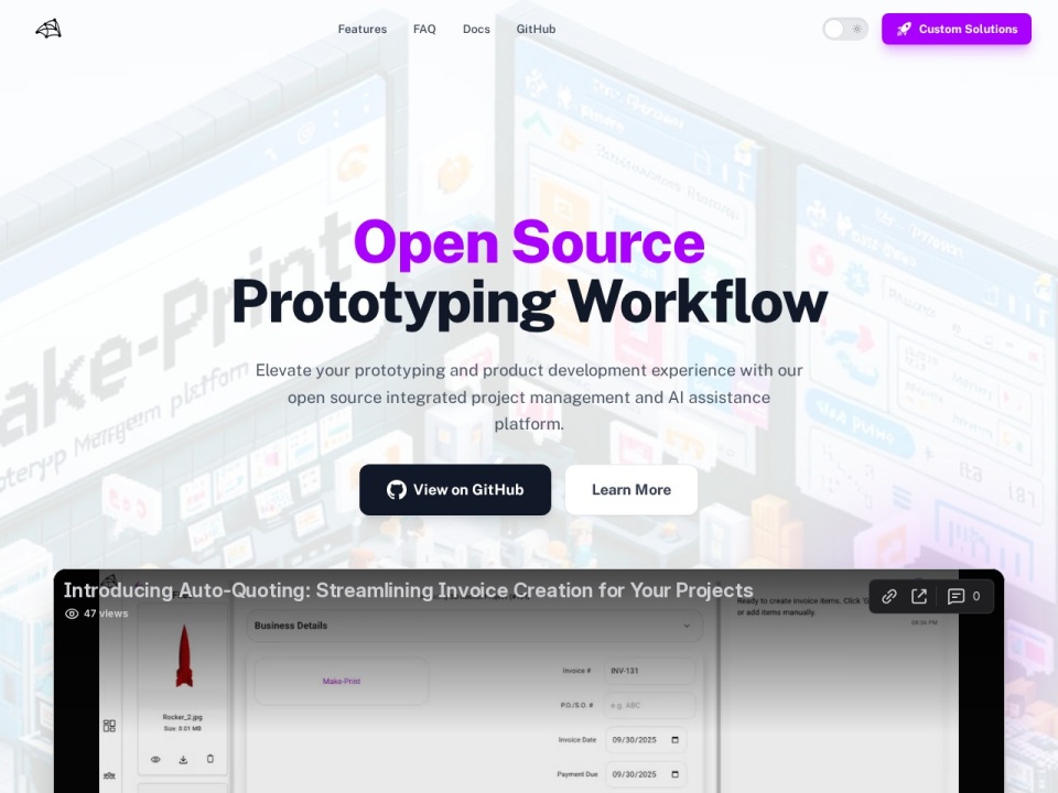 Make Print Platform preview