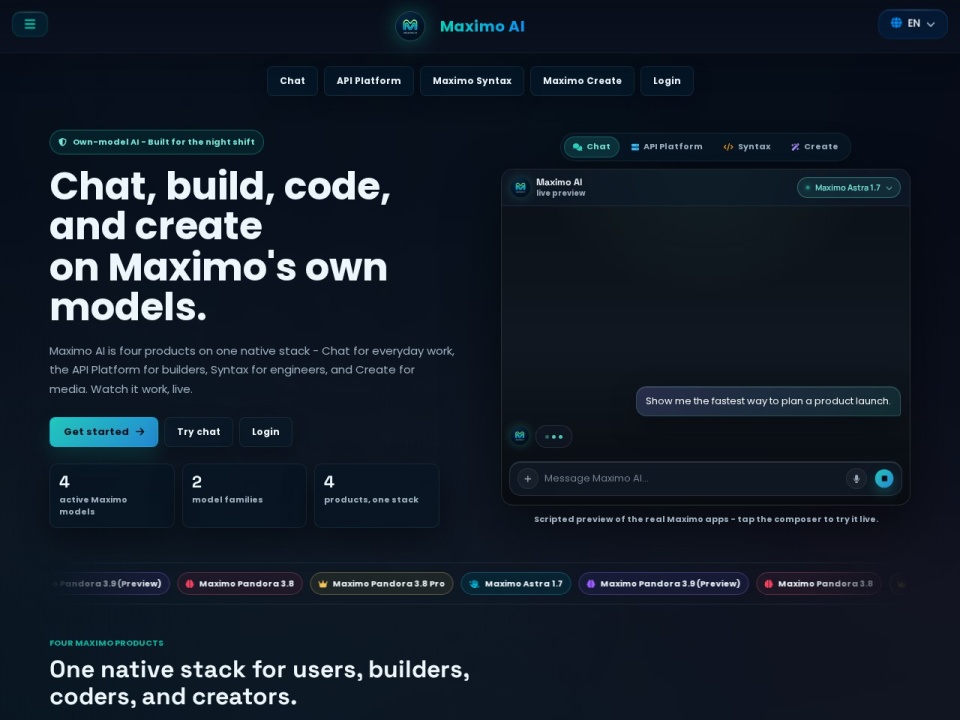 Maximo AI preview