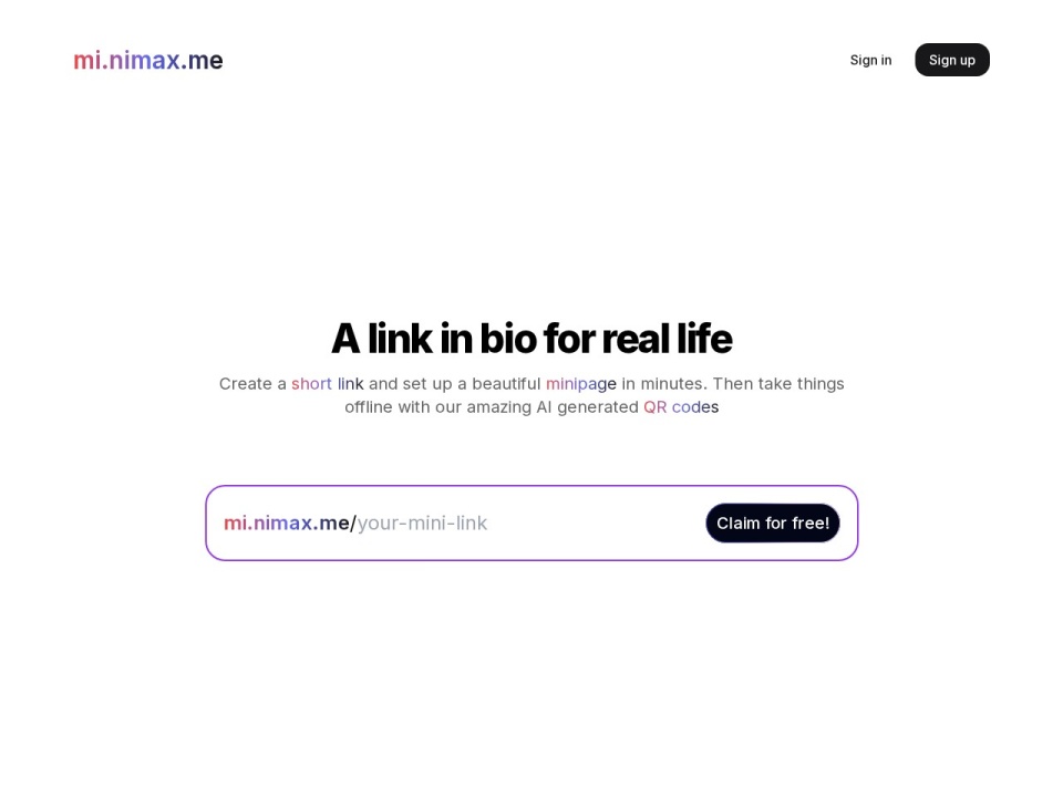 Minimaxme preview