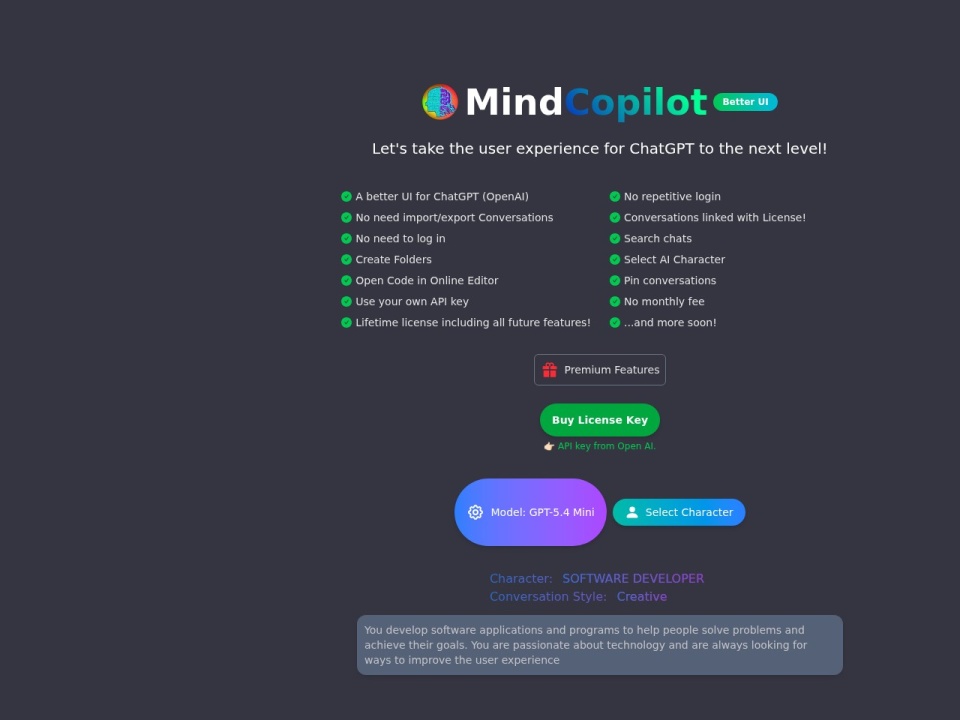 Mindcopilot A Better UI For Chatgpt preview