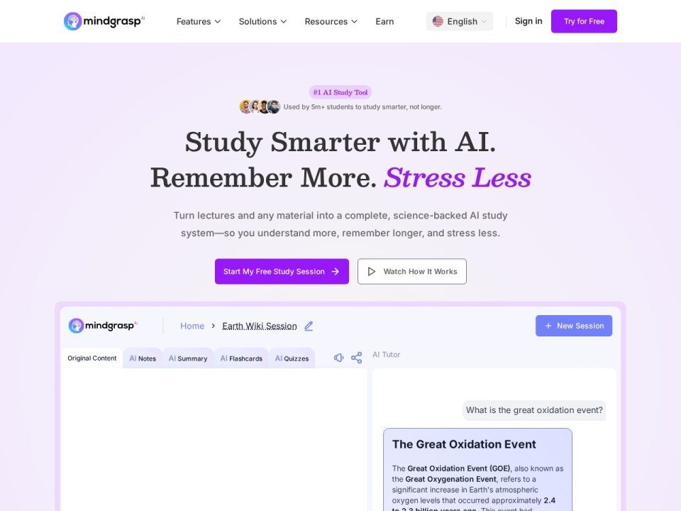 Mindgrasp AI preview