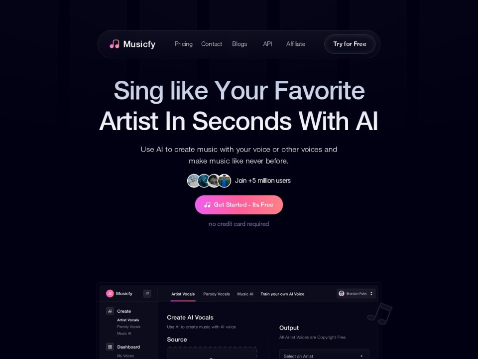 Musicfy preview