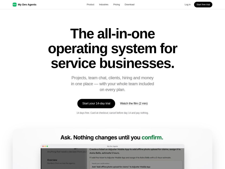 Upwork Business Developer Mydevagents preview
