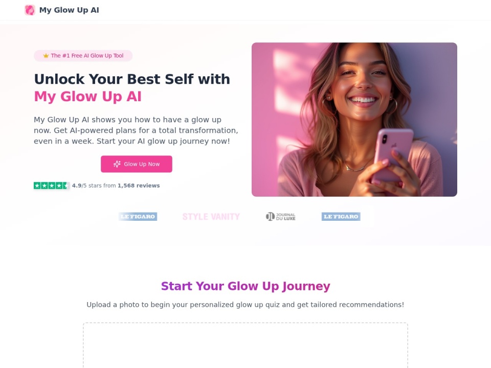 My Glow Up AI preview