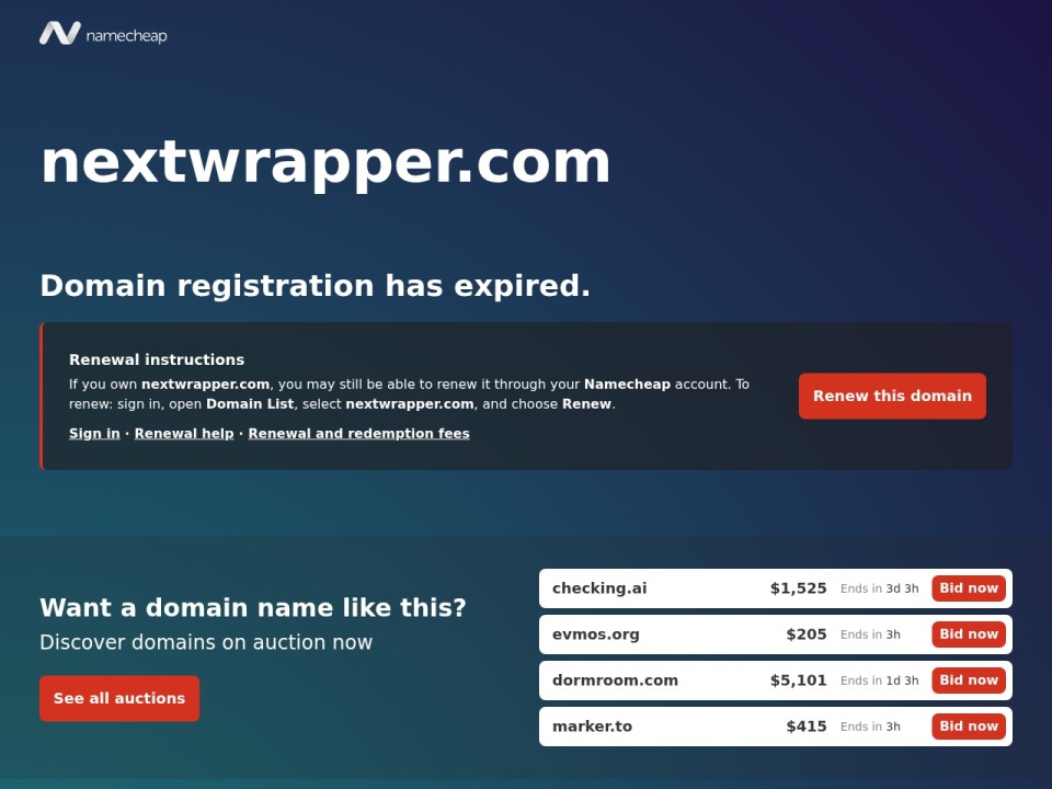 Nextwrapper preview