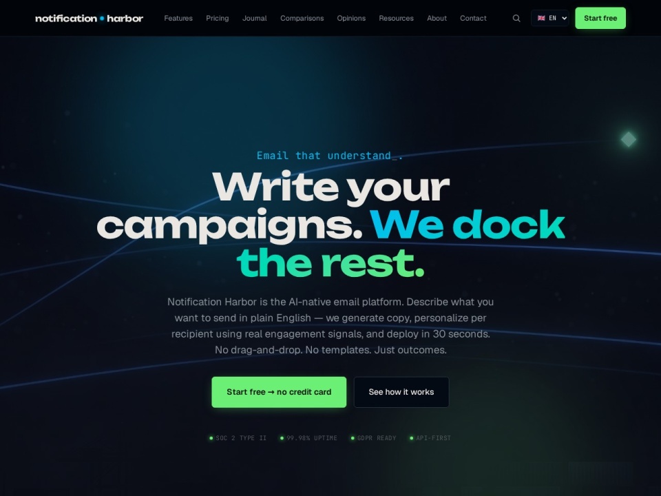 Notification Harbor AI Email Marketing preview