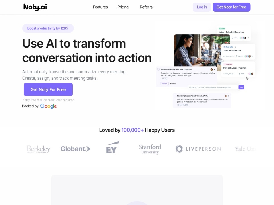 Noty.ai preview