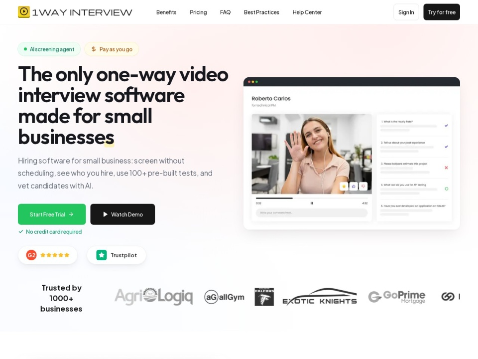 1way Interview preview