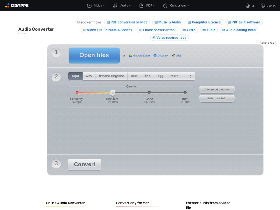 Online Audio Converter preview