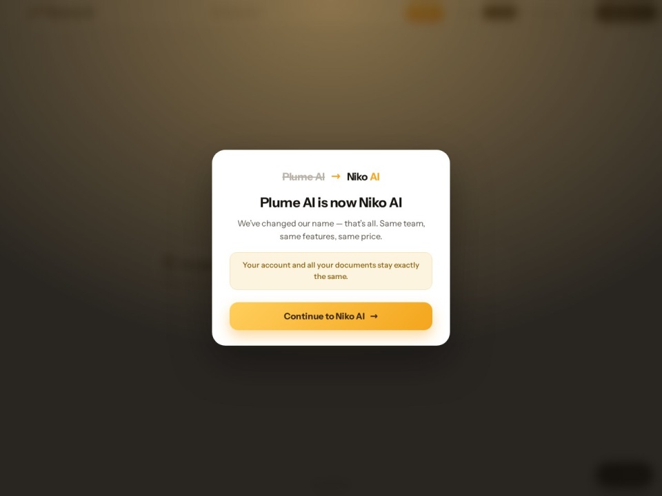 Plume AI preview