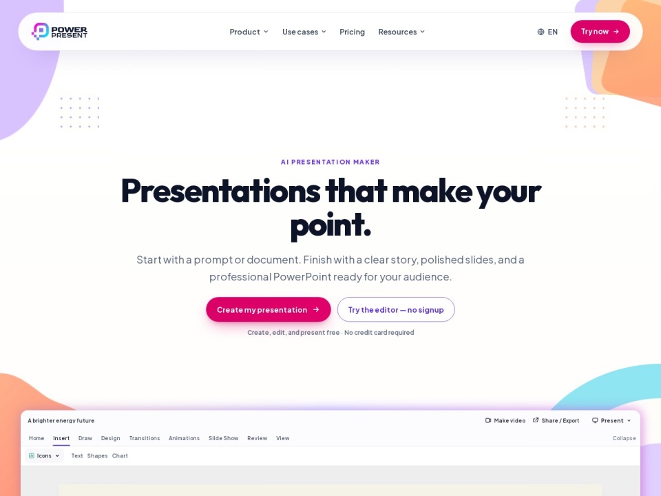 Powerpresent AI preview