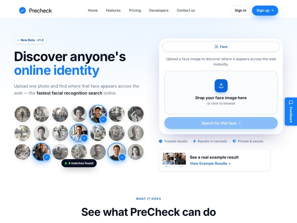 Precheck AI AI Face Data preview