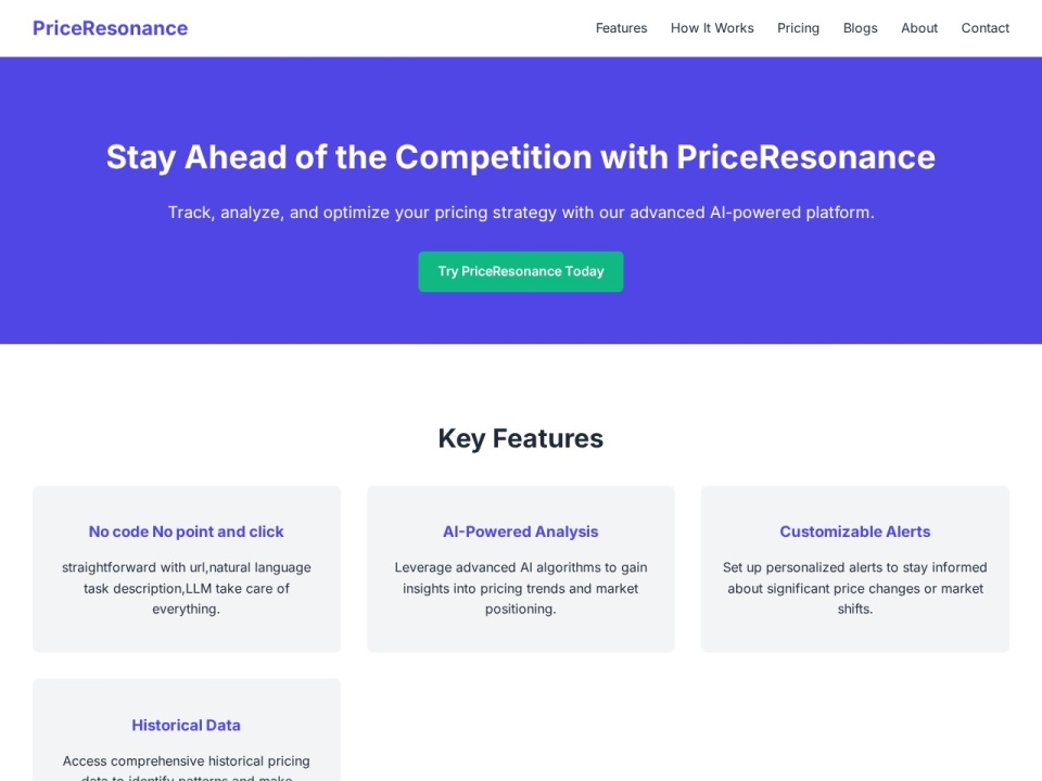 Priceresonance preview