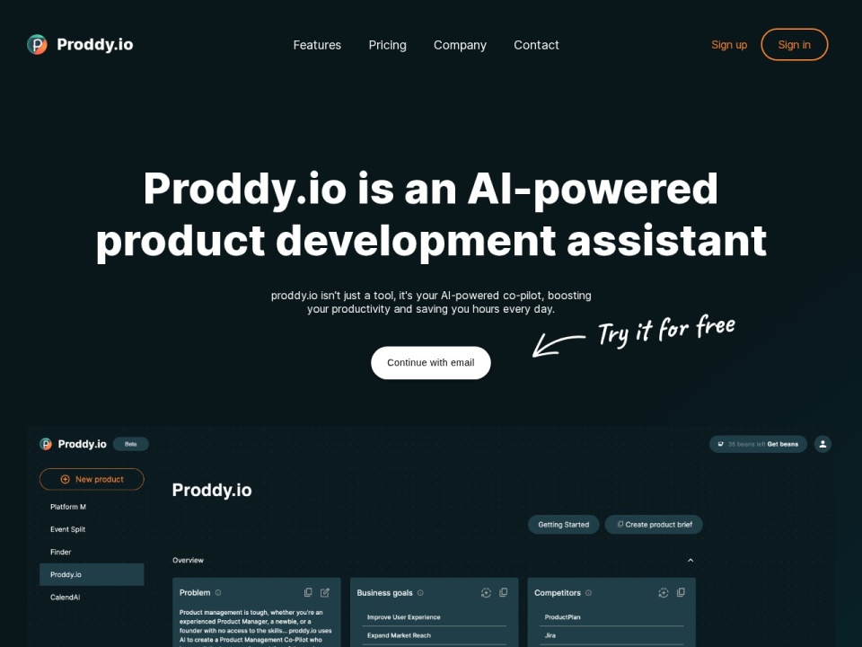 Proddy.io preview