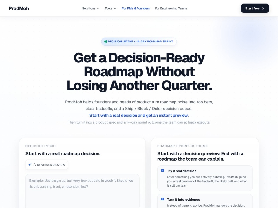 Prodmoh AI preview