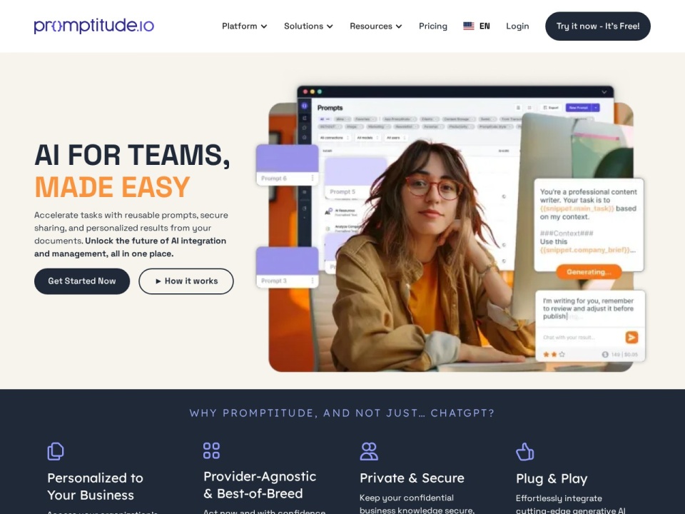 Promptitude.io preview