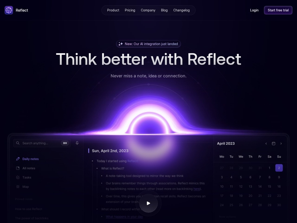 Reflect AI preview