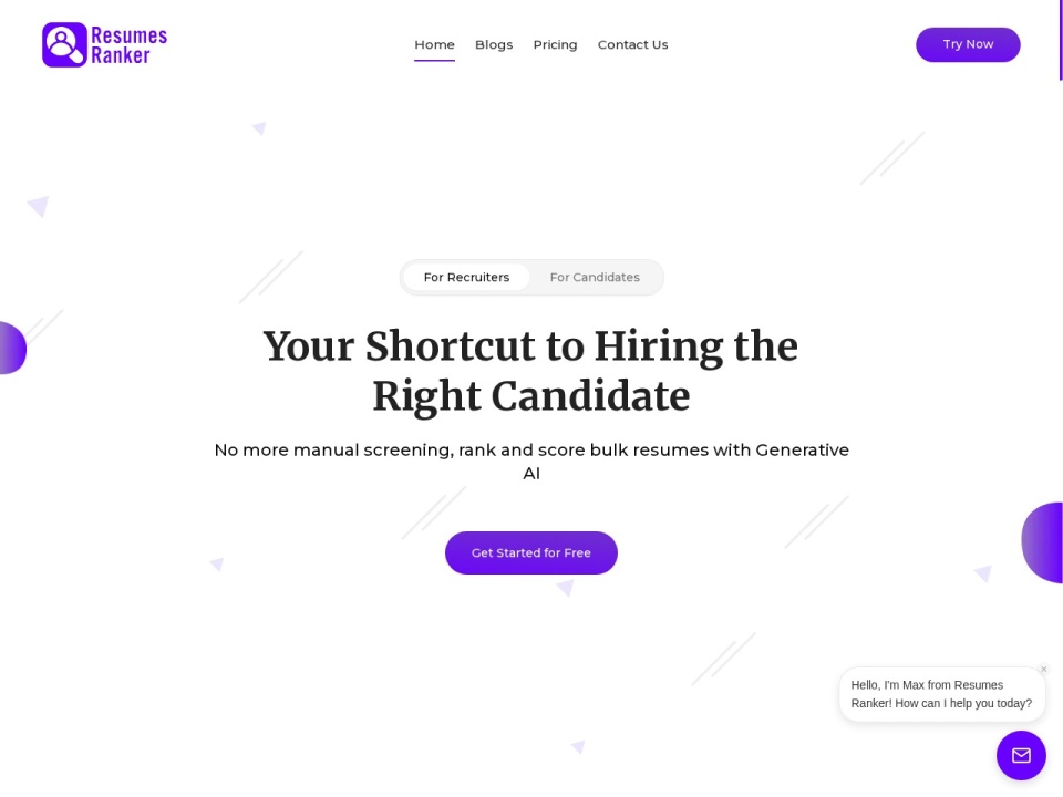 Resumes Ranker preview