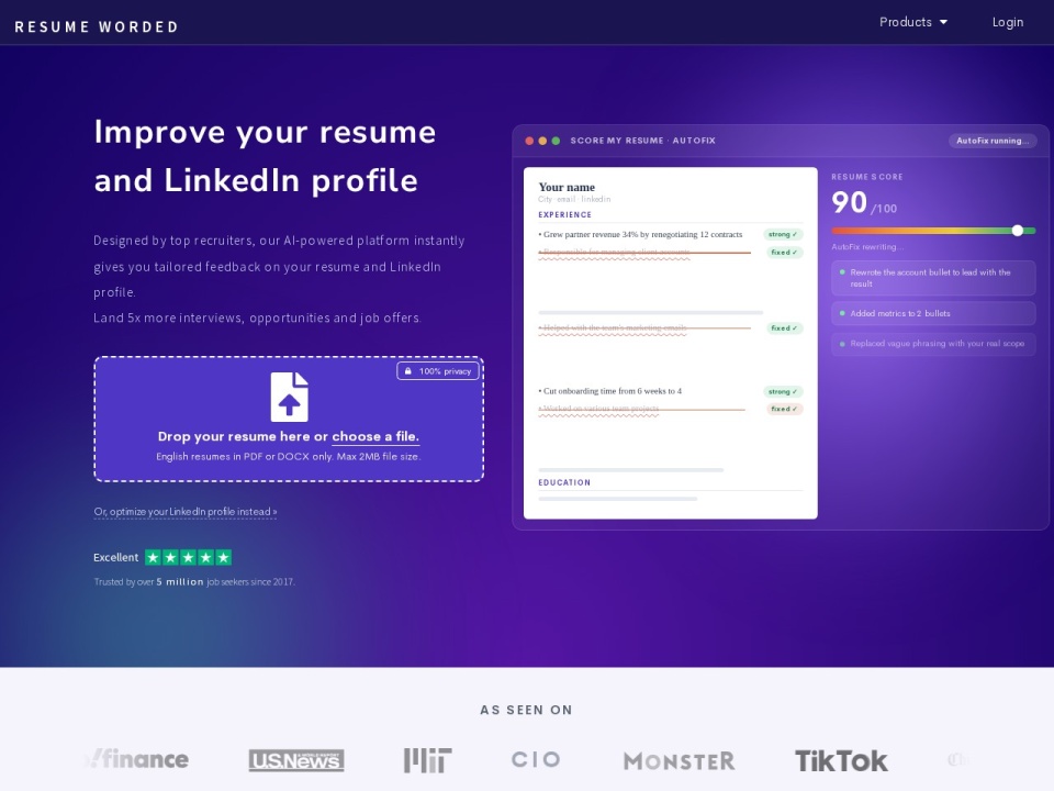 Resume Worded preview