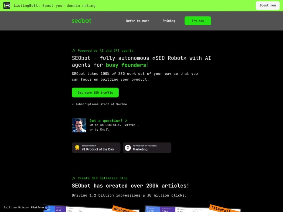 SEO Bot preview