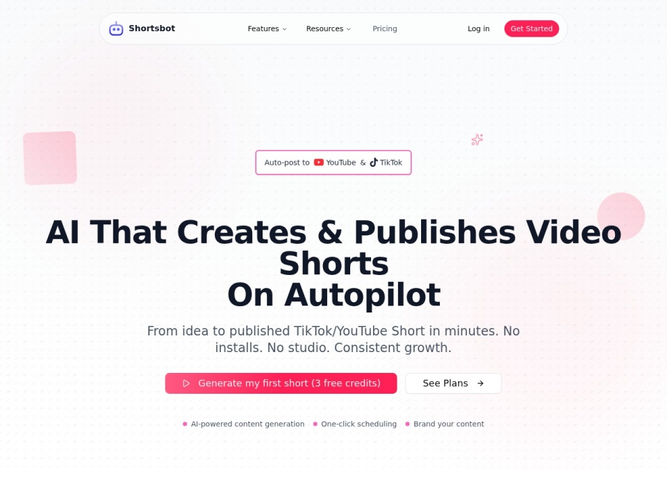 Shortsbot AI preview
