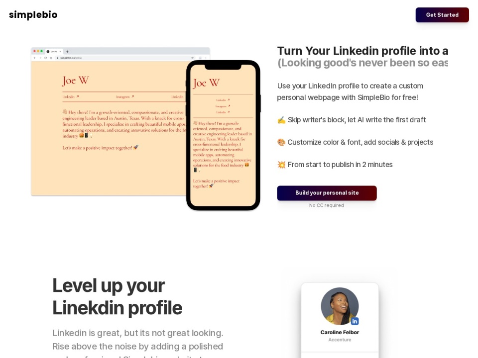 Simplebio preview