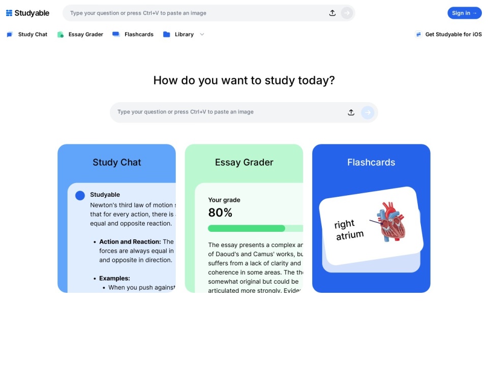 Studyable preview
