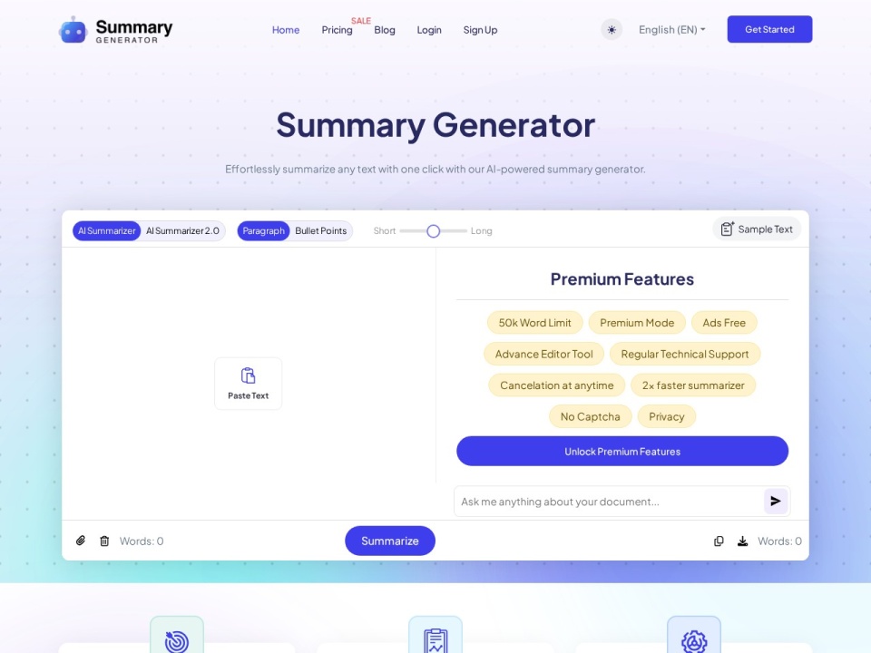 AI Summary Generator preview