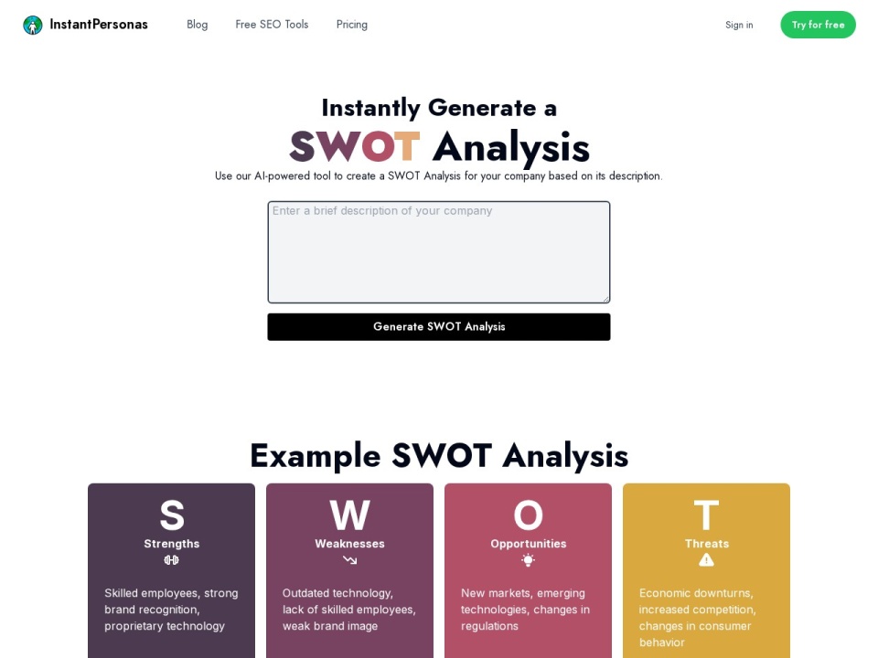 AI SWOT Analysis preview