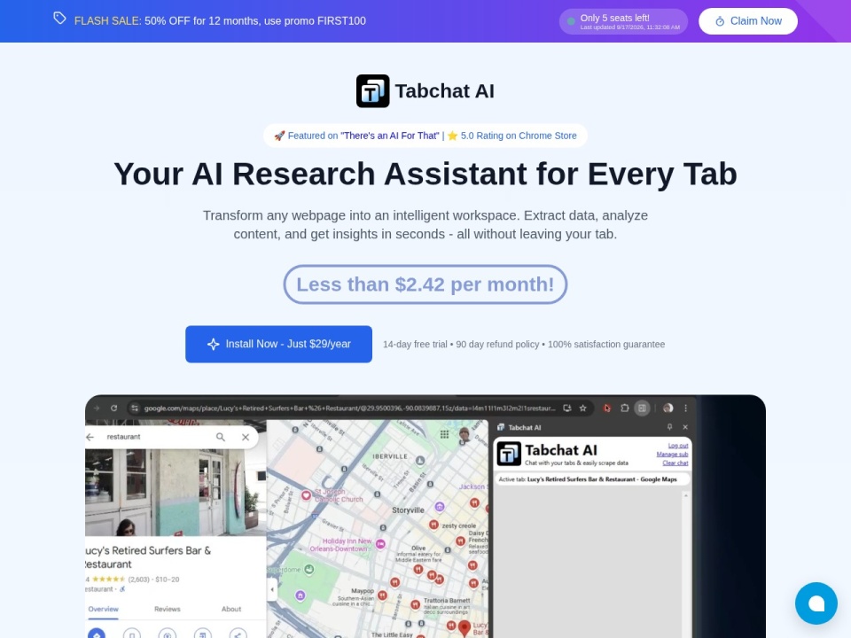 Tabchat AI preview