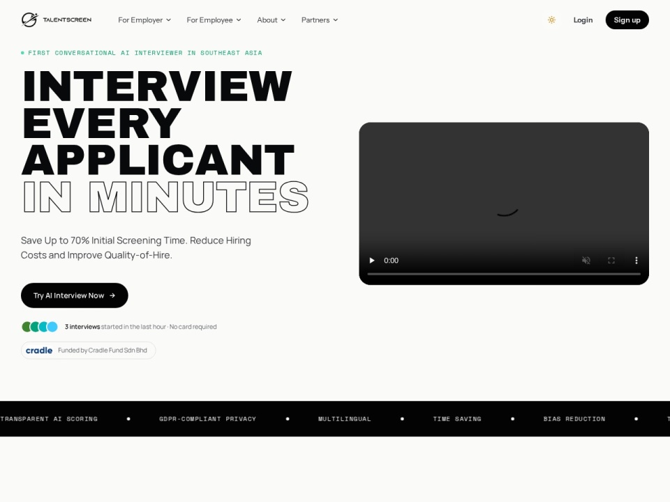 Talentscreen AI preview