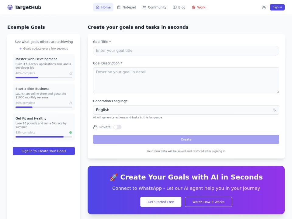 Targethub AI preview