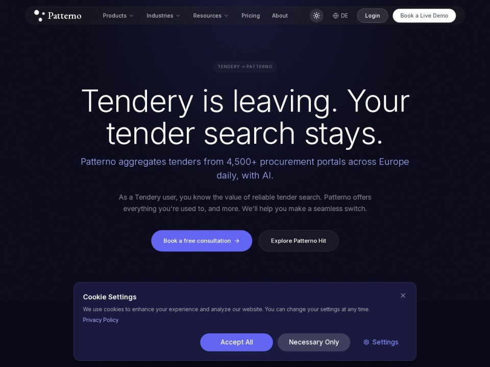 Tendery AI preview