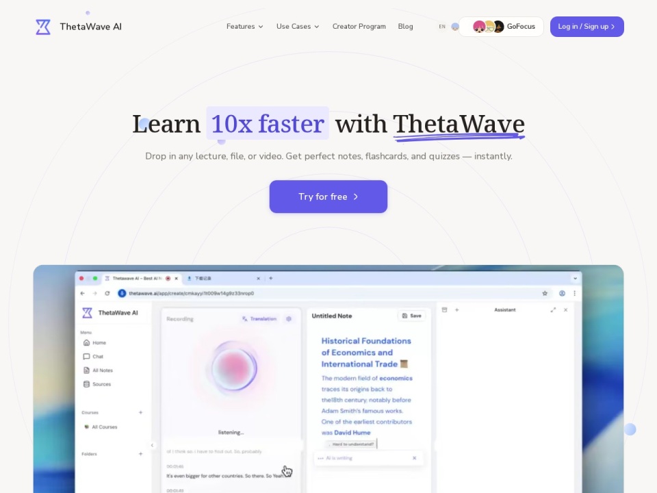 Thetawave AI preview