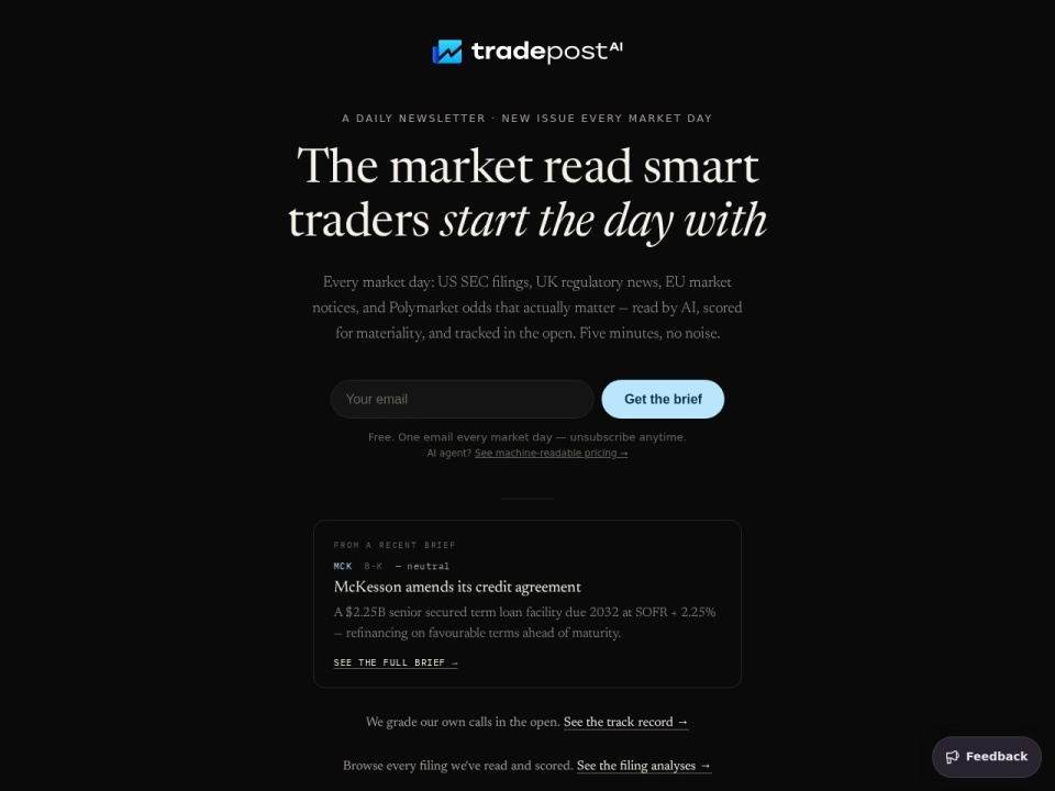 Tradepost AI preview