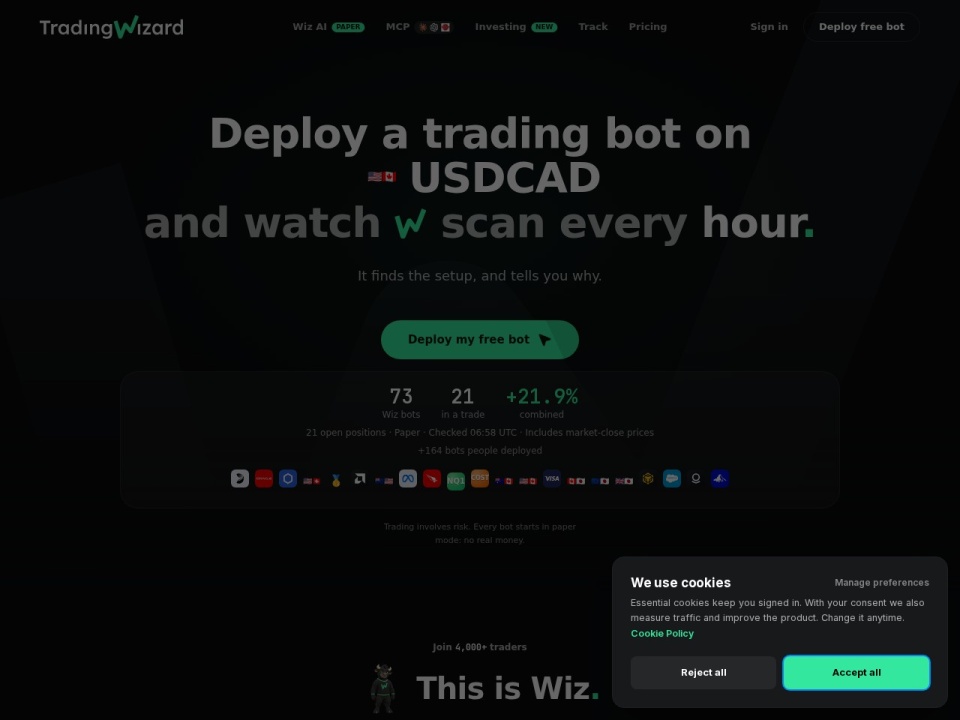 Trading Wizard AI preview