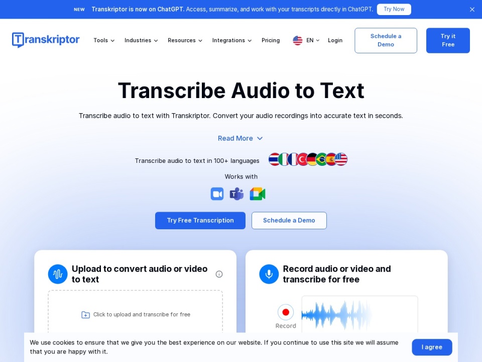 Transkriptor preview
