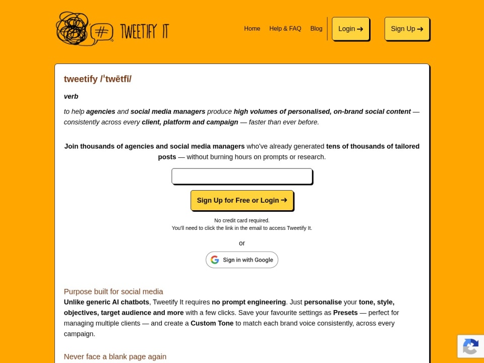 Tweetify preview
