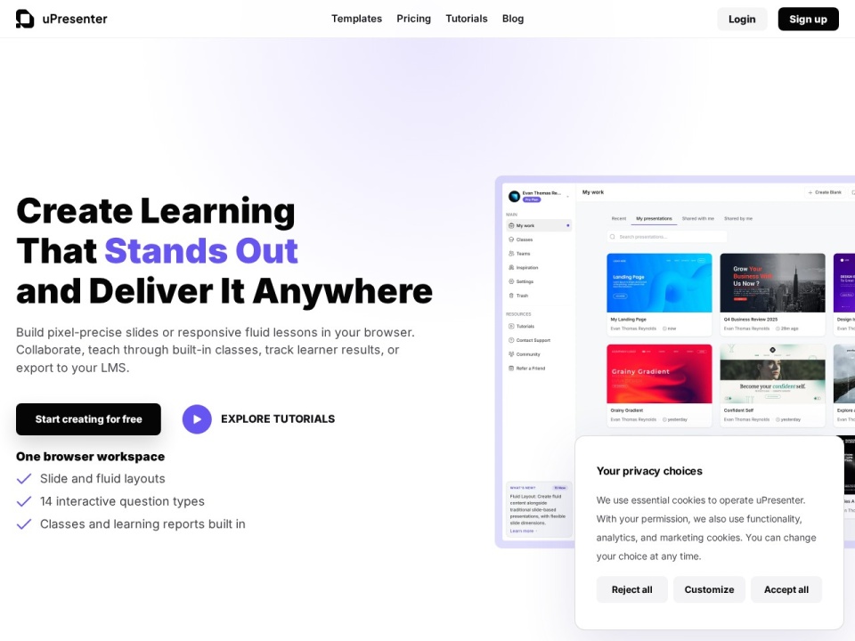Upresenter preview