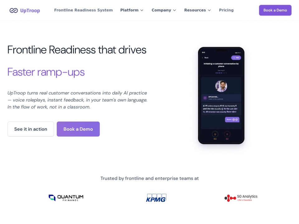Uptroop preview