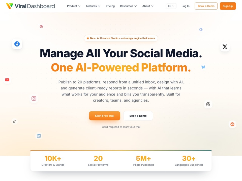 Viraldashboard preview