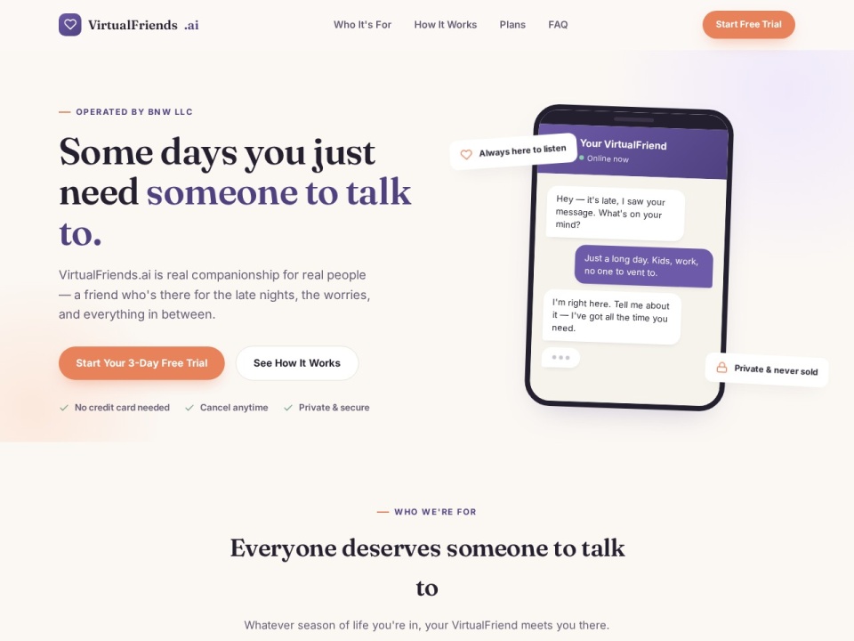 Virtual Friends preview