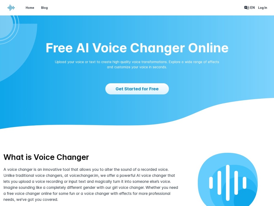 Voicechanger Im AI Voice Cloner Text To Speech Free Online preview