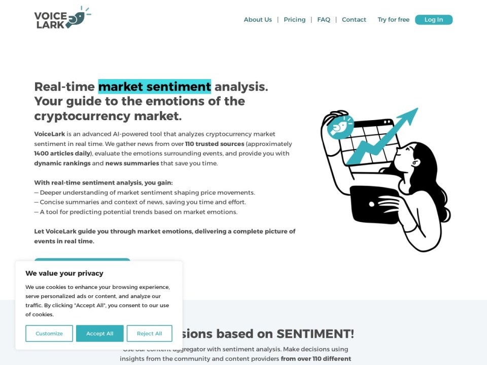 Voicelark Crypto News Aggregator preview