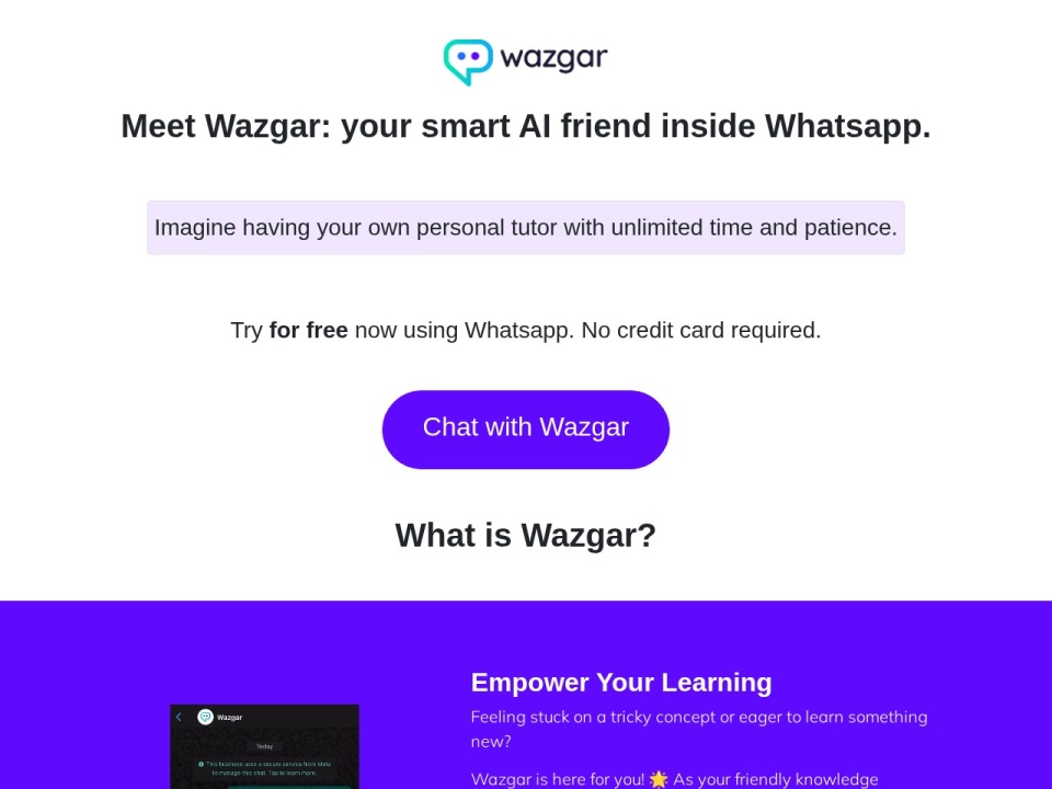 Wazgar Chatgpt In Whatsapp preview