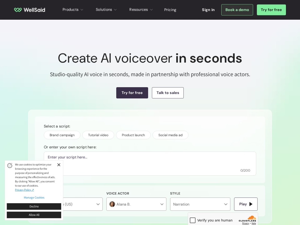 WellSaid Labs preview