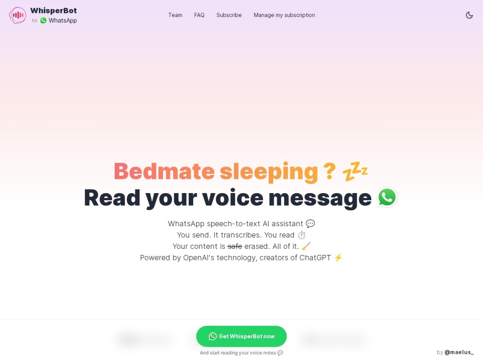 Whisperbot preview
