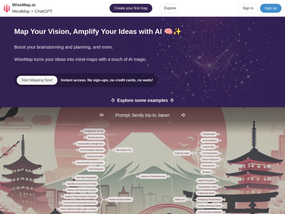 Wisemap AI preview
