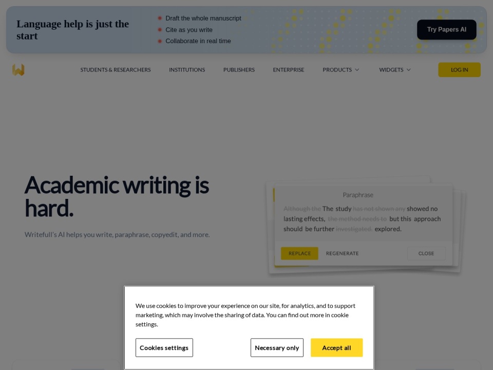 Writefull preview